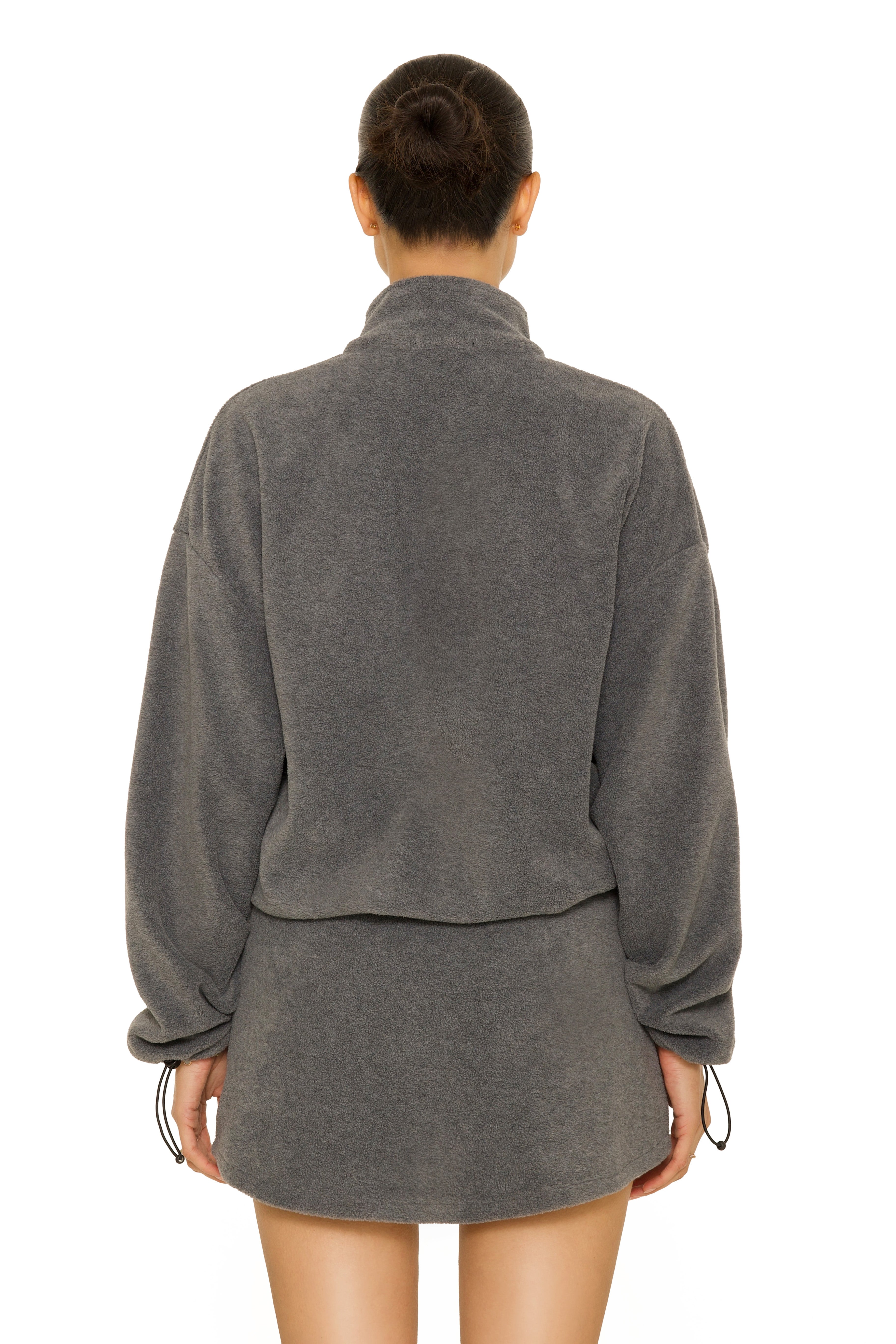Fleece Mini Skirt Grey