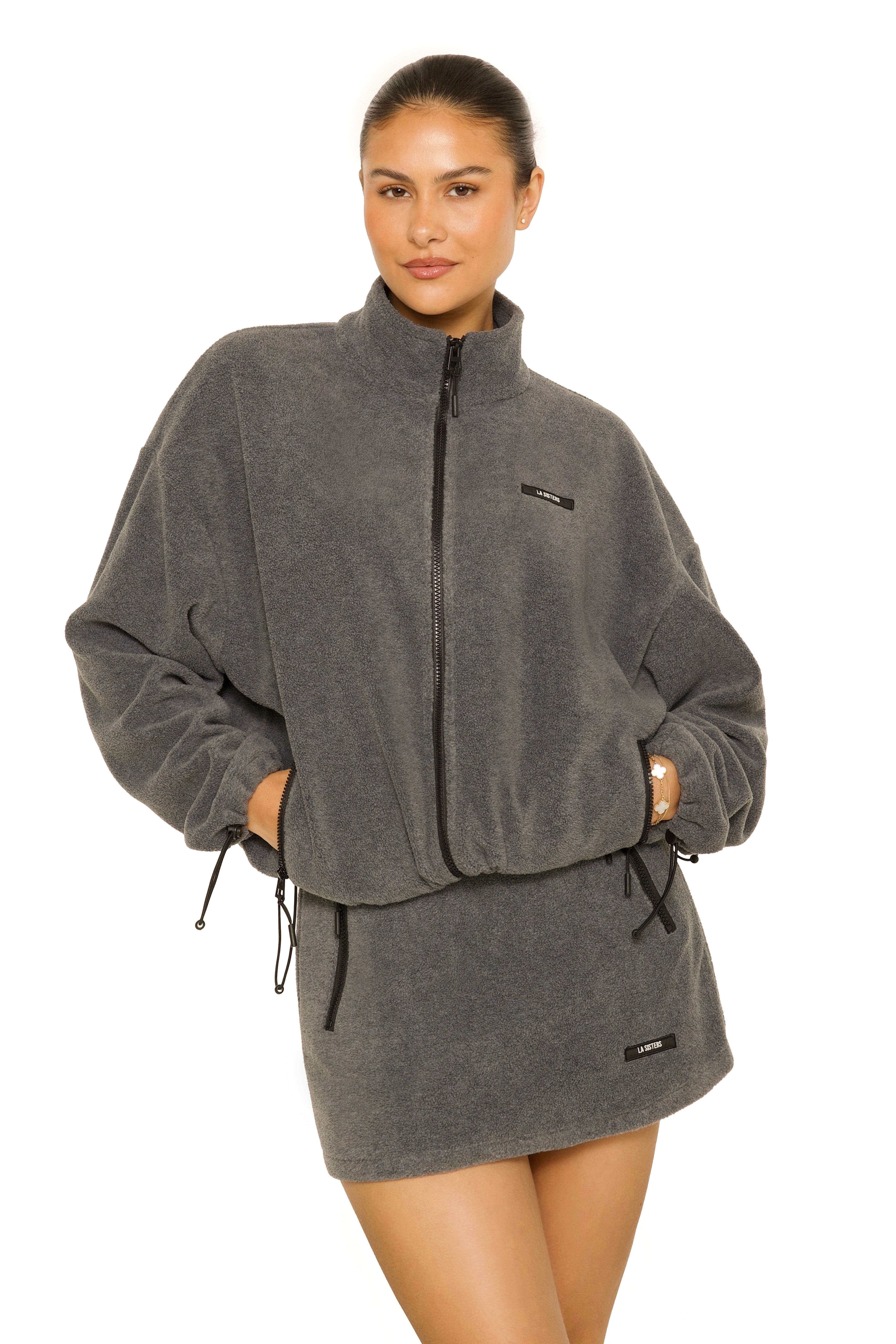Fleece Mini Skirt Grey – Jevidy